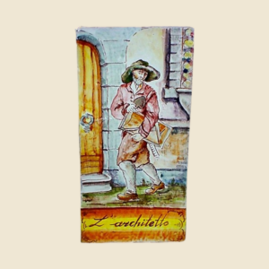 Rectangular tile cm  30 x 15 series the ancient  Crafts  - the  Architect