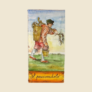 rectangular tile cm  30 x 15 series the ancient Crafts - the Fishmonger