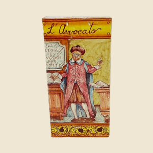 Rectangular tile cm  30 x 15 series the ancient Crafts - the Lawyer