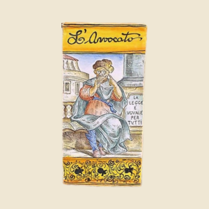 Rectangular tile cm  30 x 15 series the ancient Crafts - the Lawyer