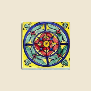 Square tile cm 10 x 10  geometrical pattern