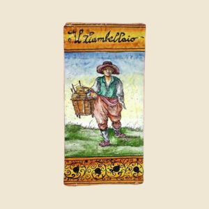 Rectangular tile cm  30 x 15 series the ancient  Crafts -  the donut maker