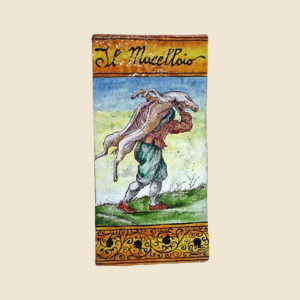 Rectangular tile cm  30 x 15 series the ancient Crafts -  the Butcher