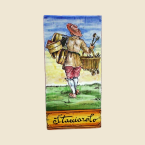 Rectangular tile cm  30 x 15 series the ancient  Crafts - the rag and bone man