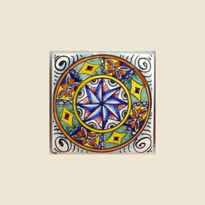 Square tile cm 10 x 10 geometrical pattern