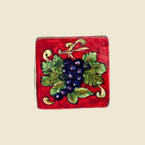 Square tile cm 10 x 10  Grapes