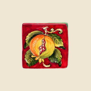 Square tile cm 10 x 10  Pomegrane