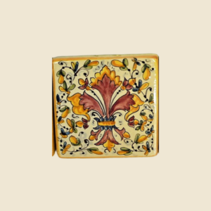 Square tile cm 10 x 10  Fleur de lys