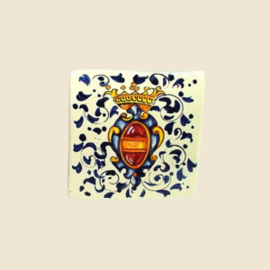 Square tile cm 10 x 10  Cote of arms