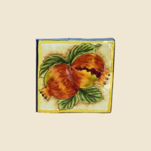 Square tile cm 10 x 10  Pomegrane