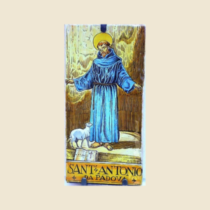 Rectangular tile cm  30 x 15 series Saints  - Sant'Antonio