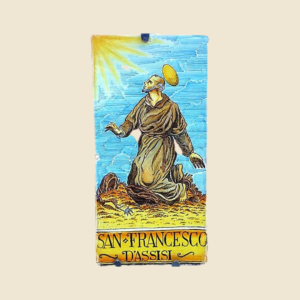 Rectangular tile cm  30 x 15 series Saints  - San Francesco