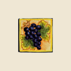 Square tile  cm 10 x 10  Grapes