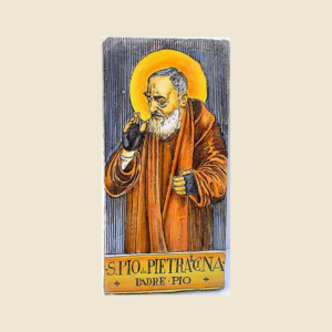 Rectangular tile cm  30 x 15 series Saints  - San Pio da Pietralcina