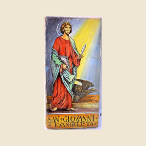 Rectangular tile  cm  30 x 15 series Saints - San Giovanni Evangelista