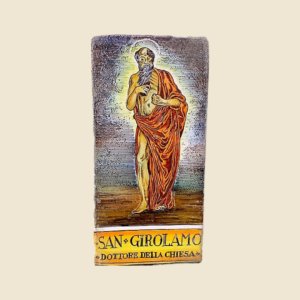 Rectangular tile cm  30 x 15 series Saints  - San Girolamo