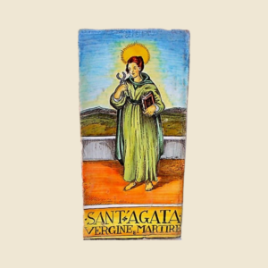 Rectangular tile cm  30 x 15 series Saints - Sant'Agata