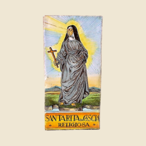 Rectangular tile cm  30 x 15 series Saints- Santa Rita da  Cascia