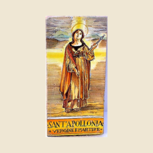 Rectangular tile cm  30 x 15 series Saints  - Santa Apollonia