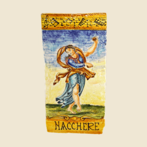 Rectangular tile  cm  36 x 18 series the Musicians  the  Castanets