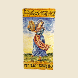 Rectangular tile cm  36 x 18 series the Musicians  The modern Tympanum