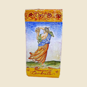 Rectangula tile  cm  36 x 18 series the  Musicians The Harpsichord