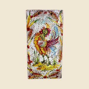 Rectangular tile cm  30 x 15 series Animal -Singing Rooster