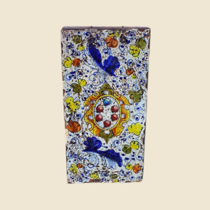 Rectangular tile cm  30 x 15 Cote of arms and Malva leaves