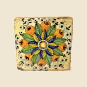 Square tile cm 15 x 15  folk motifs
