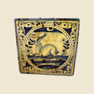 Square tile cm 15 x 15  animal pattern - rabbit