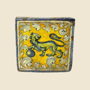Square tile cm 15 x 15  animal pattern - lion