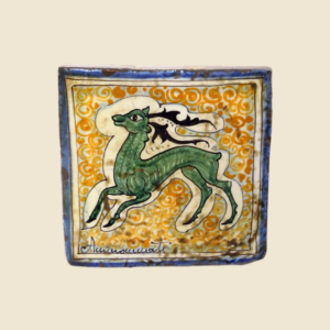 Square tile cm 15 x 15  animal pattern - deer