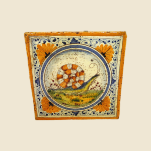 Square tile cm 15 x 15  animal pattern - snail