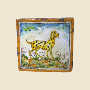 Square tile cm 15 x 15  animal pattern - dog