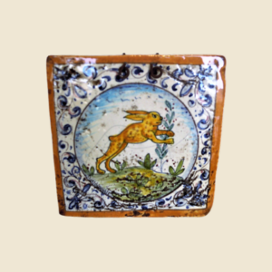 Square tile cm 15 x 15  animal pattern - rabbit