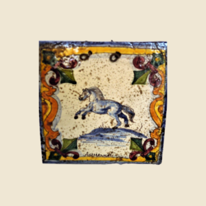Square tile cm 15 x 15  animal pattern - horse