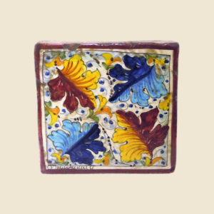 Squarte tile cm 15 x 15  folk motifs