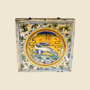 Square tile cm 15 x 15  animal pattern - rabbit