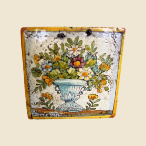 Square tile cm 15 x 15 flowers pattern