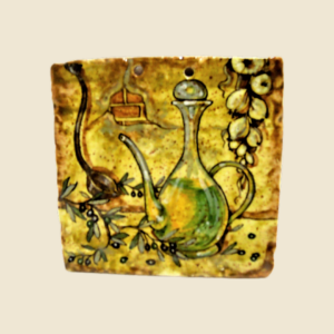 Square tile cm 15 x 15 rustic pattern - oil bottle