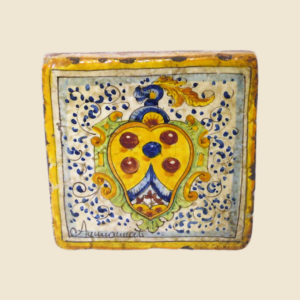 Square tile cm 15 x 15cote of arms pattern