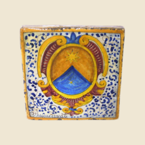 Square tile cm 15 x 15 cote of arms pattern