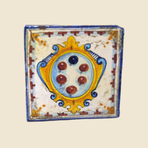 Square tile cm 15 x 15 cote of arms pattern