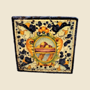 Square tile cm 15 x 15 cote of arms pattern