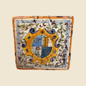 Square tile cm 15 x 15 cote of arms pattern