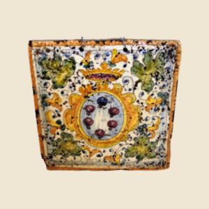 Square tile cm 15 x 15 cote of arms pattern