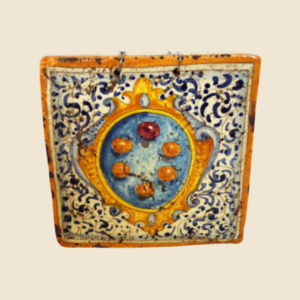 Square tile cm 15 x 15 cote of arms pattern