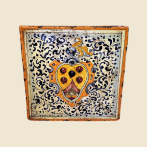 Square tile cm 15 x 15 cote of arms pattern