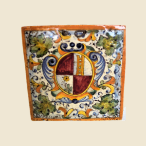 Square tile cm 15 x 15 cote of arms