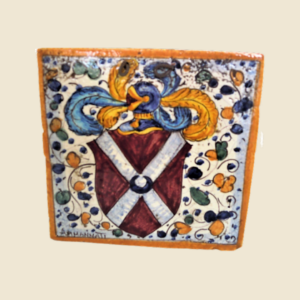 Square tile cm 15 x 15 cote of arms pattern
